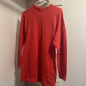 Free People orange-red mock neck sweater dress - Size XS